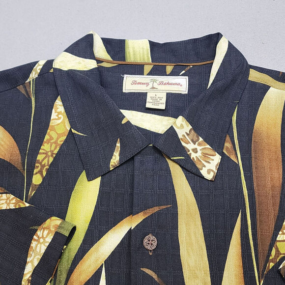Tommy Bahama Men's Flora‎ Royale Hawaiian 100% Silk Short Sleeve Shirt Size L - Picture 4 of 5